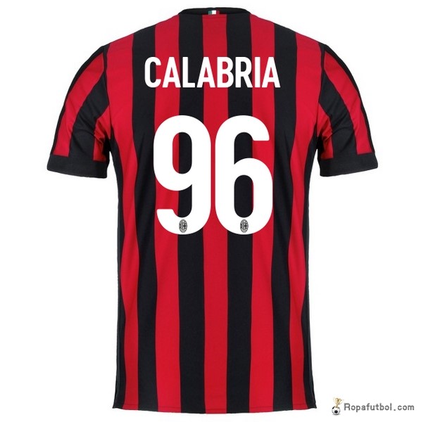 Camiseta AC Milan Replica Primera Ropa Galabria 2017/18 Rojo